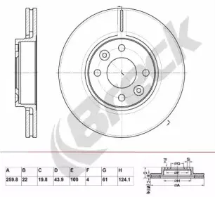 Тормозной диск BRECK купить